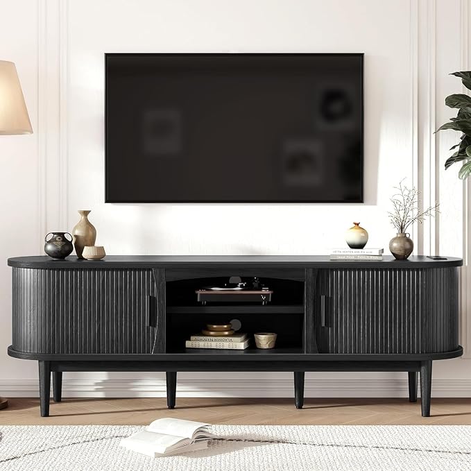 Decofy Mid Century TV Stand for TVs up to 80 Inches, Entertainment Center by Decofy