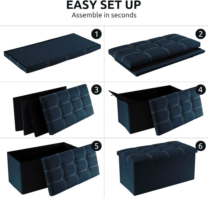 YOUDENOVA 30 Inches Folding Ottoman - Image 6