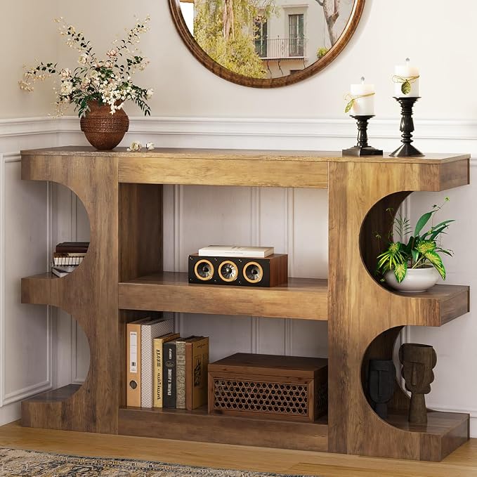 Tohomeor Console Tables for Entryway 47.24-Inch, Wooden Sofa Table Behind The - Image 4