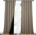 NICETOWN Taupe Full Shade Curtain Panels, Pair of Energy Smart & Noise Blocking by NICETOWN