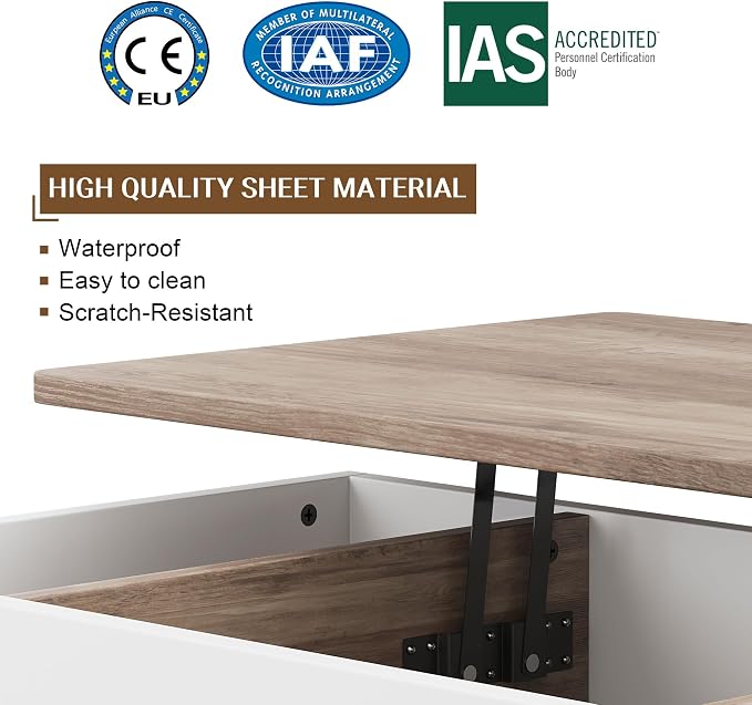 Shintenchi Coffee Table, Lift Top Coffee Table - Image 6