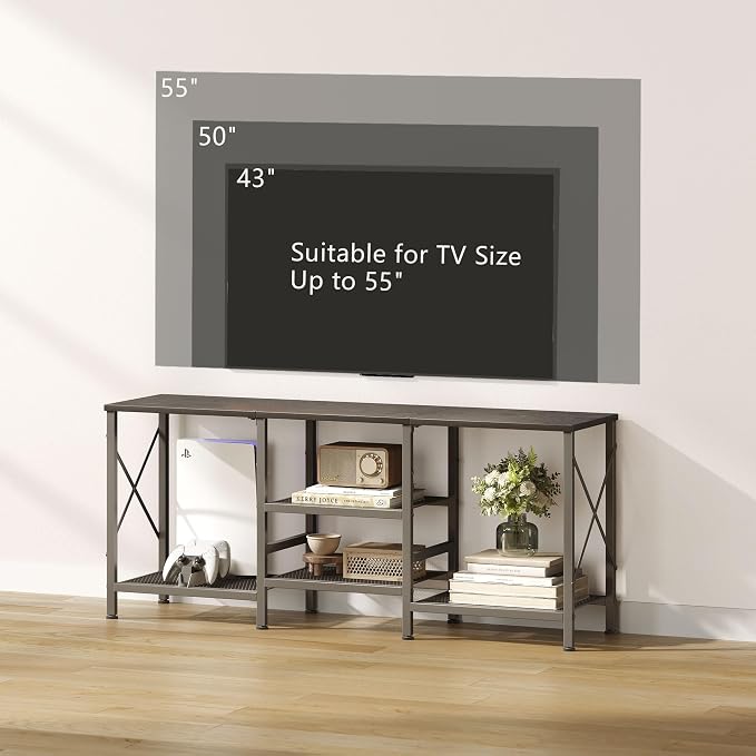 JARHETUN TV Stand for 55 Inch TV, Entertainment Center - Image 6