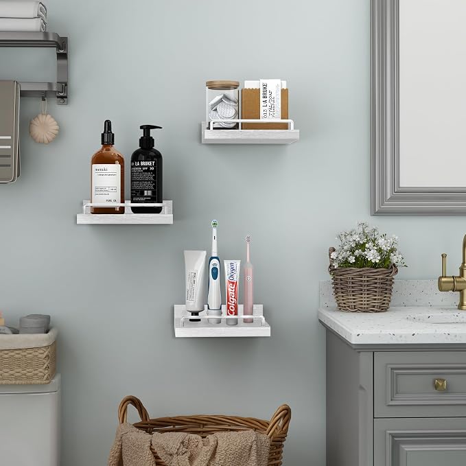 RYOFOBETTO Small Floating Shelf, 6 X 6 Inches Farmhouse Wall Shelves - Image 6