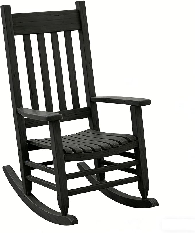 Oversized Outdoor Wooden Rocking Chair by Unknown