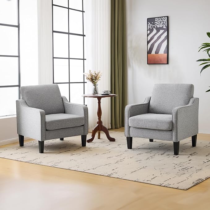VINGLI Accent Chairs for Living Room Mid Century Modern Chair Sofa Chair - Image 8
