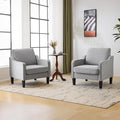 VINGLI Accent Chairs Set of 2 Gray Living Room Chairs Reading Chair by VINGLI