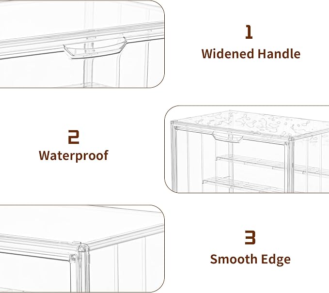 4 Pack Display Case for Collectibles 4 Layer Updated Adjustable Acrylic Display - Image 8