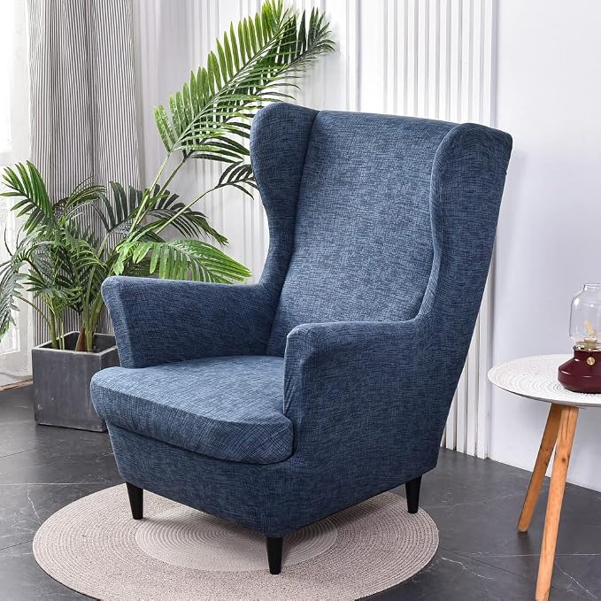KRFOONN Wingback Chair Covers Slipcovers 2 Piece Stretch Wing Chair Covers - Image 7