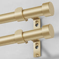 VOIIY 2 Pack Gold Curtain Rods for Windows 18 to 42 Inch, Size:18''-42'' by VOIIYCurtainRods