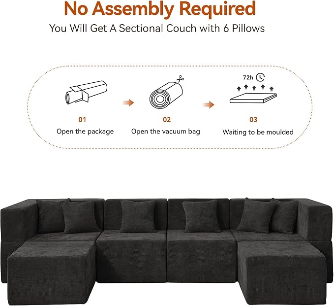 MONVANE Modular Sectional Cloud Couch - Image 8
