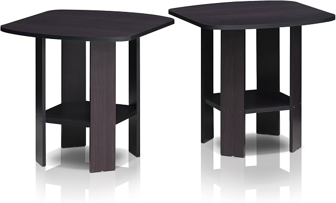 Furinno Simple Design Side Table Set of 2, 2-Tier Modern End Table - Image 6