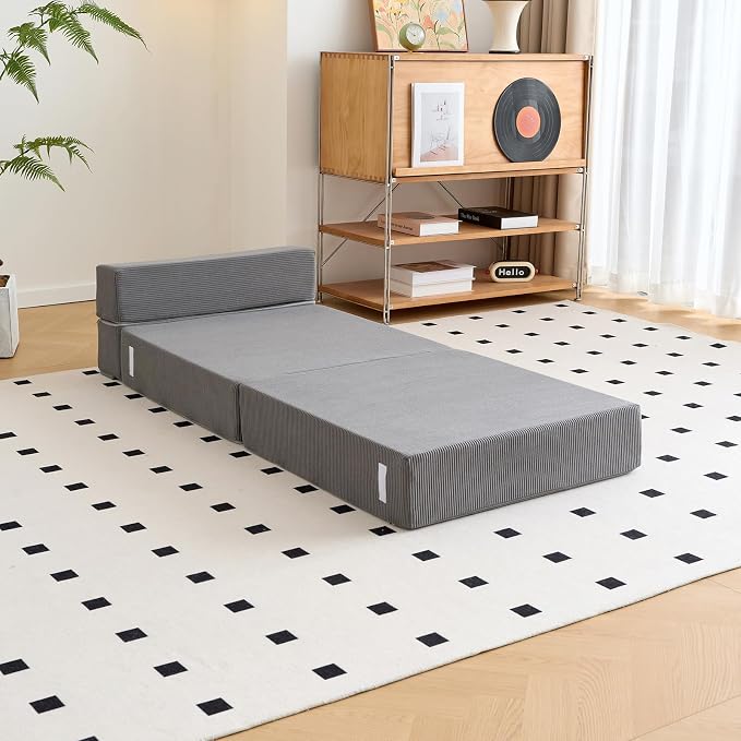 HJAHHSM Small Couch Boneless Futon Sleeper Sofa Bed Cloud Lounge Reading Chair - Image 7