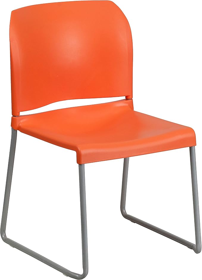 Flash Furniture HERCULES Series 880 lb. Capacity Orange Full Back Contoured by FlashFurniture