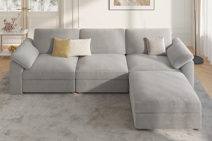 EASE MOOSE Oversized Sectional Modular Sofa, L Shape Sectional Couch Wide Deep - Image 3