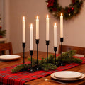 Black Taper Candle Holder 6 PCS Candlestick Holders, Vintage Candle Stick Holder by Batoslee