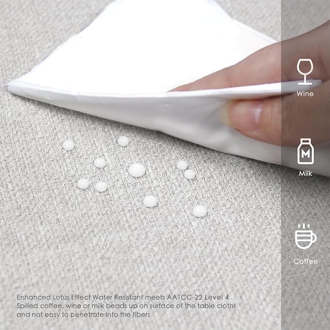 BALCONY & FALCON Rectangle Tablecloth 57" x 85" Washable Wrinkle Resistant and - Image 3