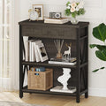 FATORRI Rustic Small Bookshelf, Industrial Wood Book Shelf by FATORRI