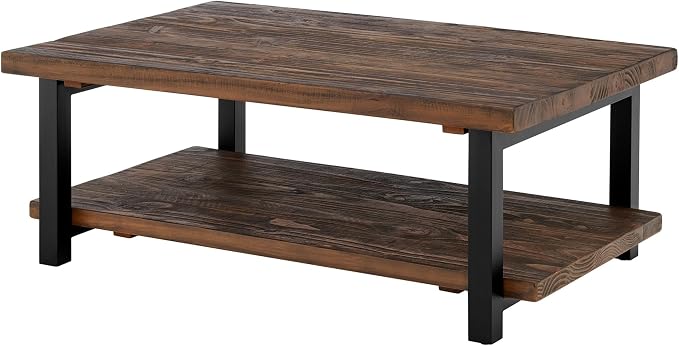 Alaterre Furniture Pomona Living Room 48 Inch Rectangular Solid Wood Coffee - Image 8
