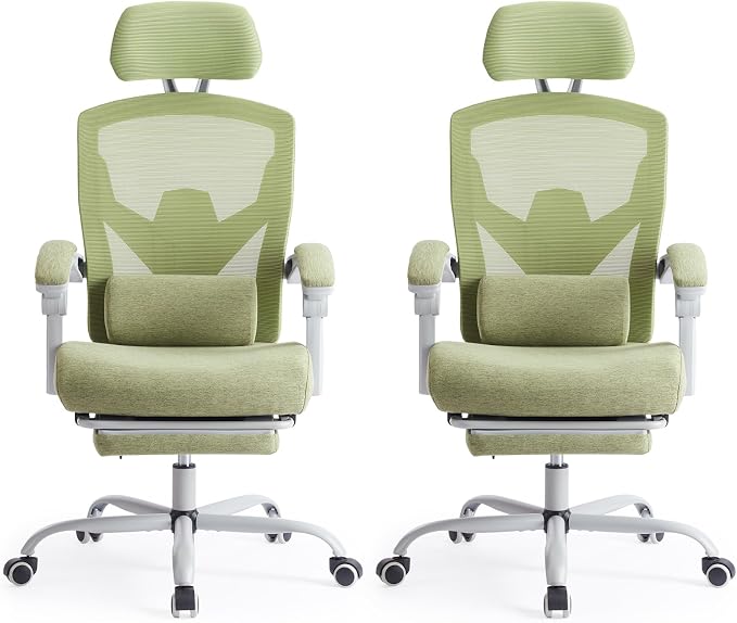 Sweetcrispy Office Computer Desk Chair Set of 2, Ergonomic High-Back Mesh by Sweetcrispy