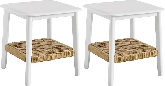 Alaterre Furniture Calais 2-Tier Small End Table - Image 8