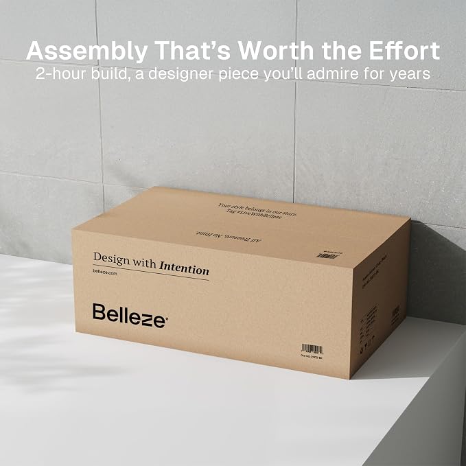 BELLEZE Bijou 31.5" Modular Sideboard Cabinet & TV Stand Console - Image 8