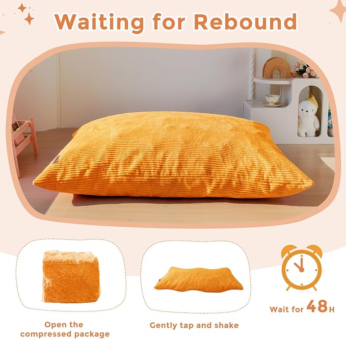 MAXYOYO 3 in 1 Kids Bean Bag Chair Couch, Convertible Chair Folds from Bean Bag - Image 9