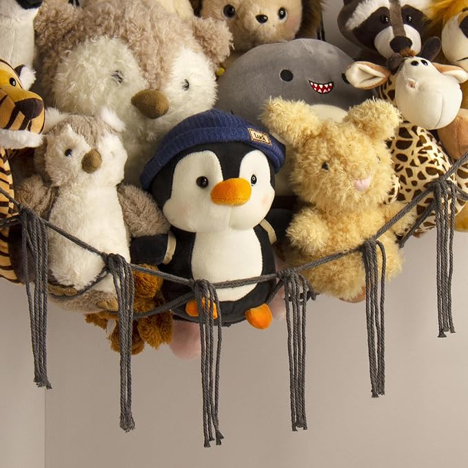 mirolam Stuffed Animals Hammock Net Corner-Hanging Stuff Animal Toy Storage - Image 5