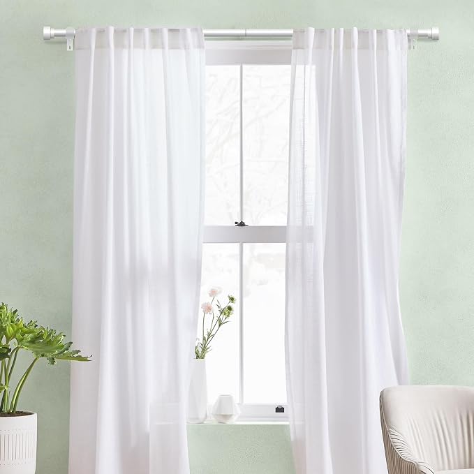 IFELS Heavy Duty Curtain Rods for Windows 48 to 84 Inch, 1 Inch Adjustable - Image 2