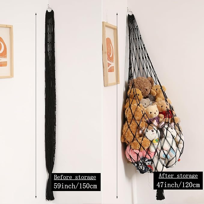 Amdermi Stuffed Animal Hammock Corner Hanging Net - Image 4