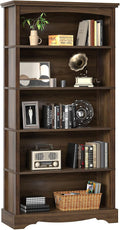 TVU 5-Tier Wooden Bookshelf, 31.5" W x 65" H ×9.9" D Bookshelf by TVU