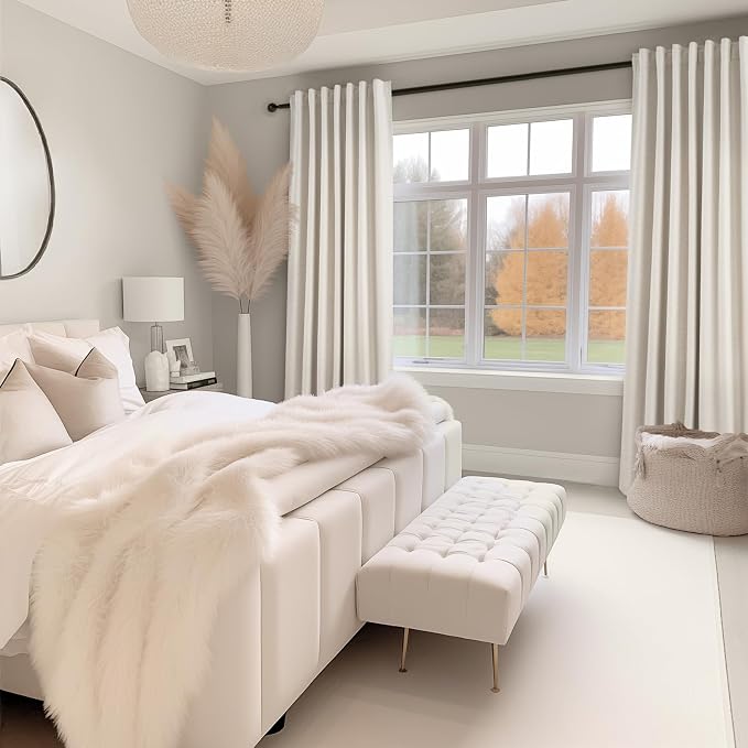 Topfinel 90 Inches Long Full Blackout Linen Curtains - Image 7