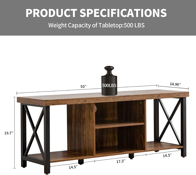 GAZHOME TV Stand for TV up to 55 Inches, TV Cabinet - Image 3