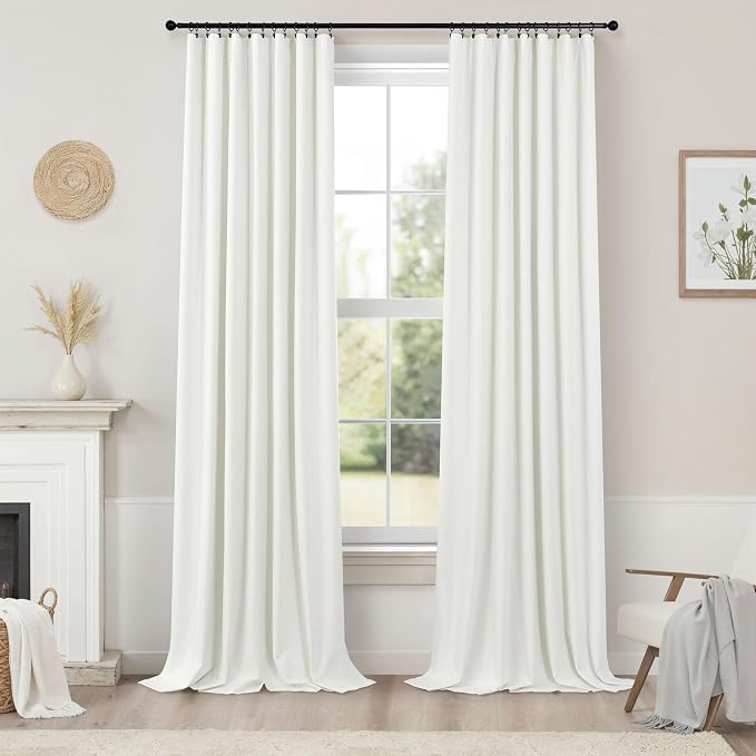 Pitalk Bedroom Blackout Curtains 63 Inches Long 2 Panel Thermal Curtain - Image 9