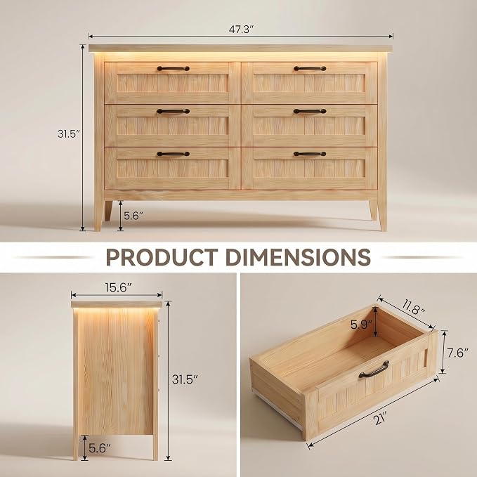 GarveeLife 6 Drawer Dresser - Image 2