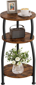 Small Round Side Table for Small Spaces, 3-Tier End Table by designyourhome