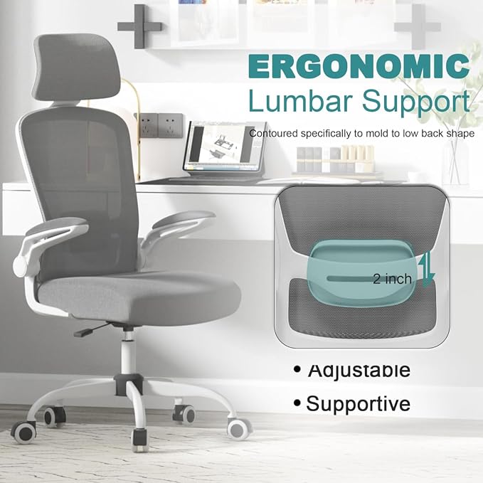 Mimoglad Office Chair, High Back Ergonomic Desk Chair - Image 3