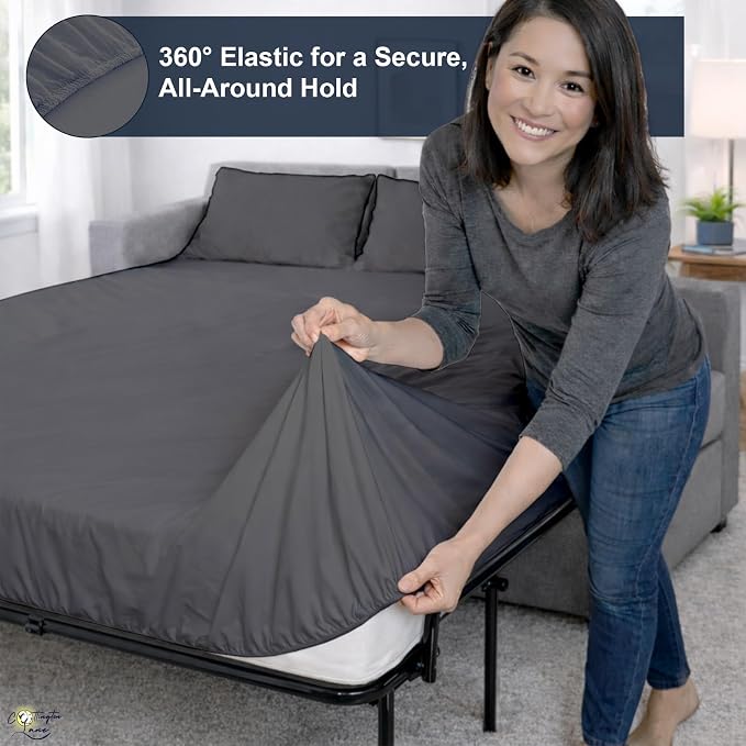 Cottington Lane Sleeper Sofa Sheets Queen Size, 4 Piece Premium Quality 100% - Image 4