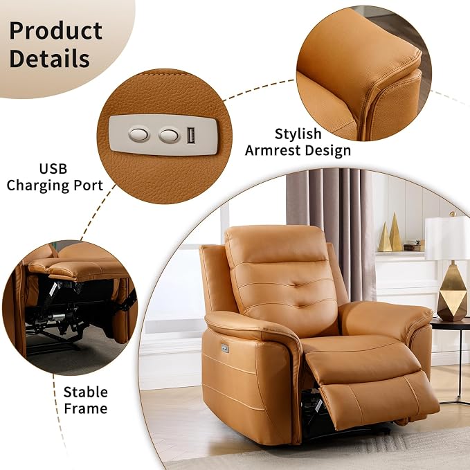 ANJ 2-Piece Faux Leather Power Recliner Sofa Set - Image 4