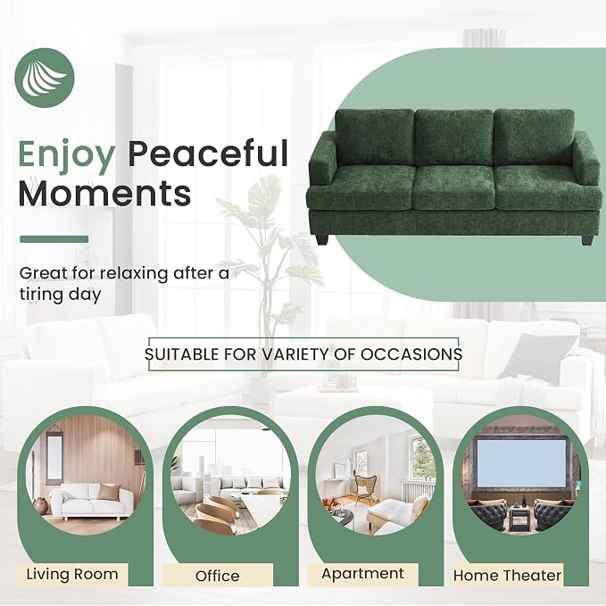 YOUDENOVA 2 Piece Set Comfy Sofa Couch, 3-Seater Sofa * 2 - Image 8