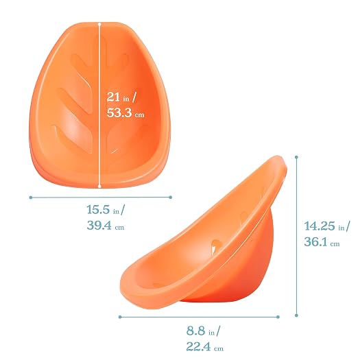 ECR4Kids Plastic Leaf Scoop Floor Rocker Seat, Classroom Furniture - Image 3