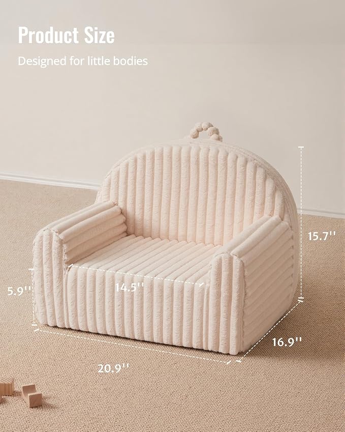 Blissful Diary Toddler Chair, Snuggly Soft Kids Sofa Chair, Supportive Toddler - Image 2