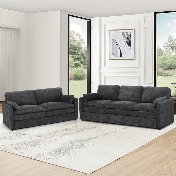 2 Pieces Chenille Sofa Set - Image 7