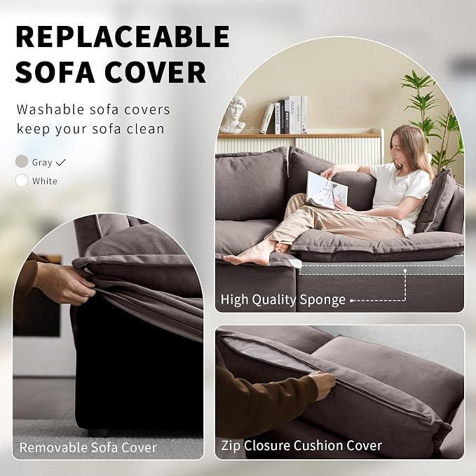 Cloud Sectional Couches, Down Filled Sofa - Image 5