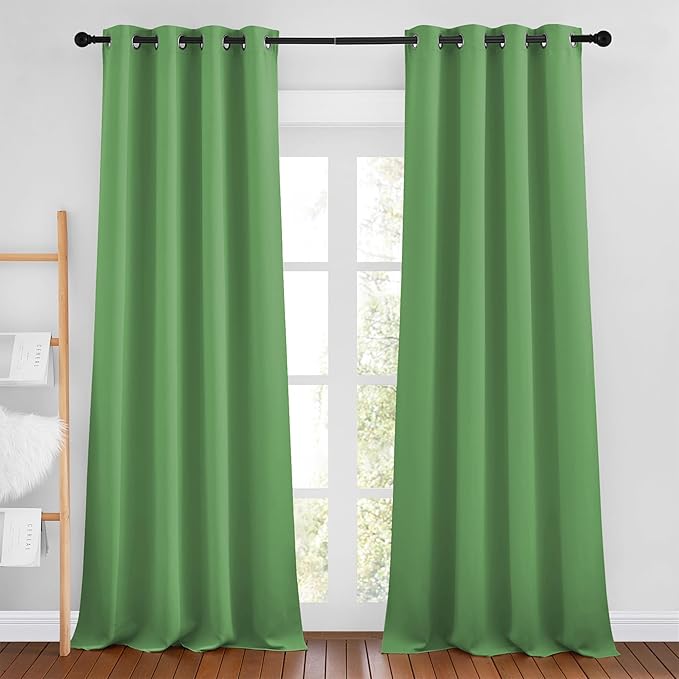 NICETOWN Forest Green Room Darkening 102 inch Curtains, Grommet Thermal by NICETOWN