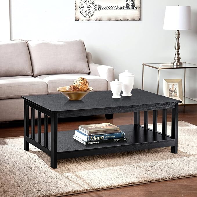 ChooChoo Mission Coffee Table, 40 Black by ChooChoo