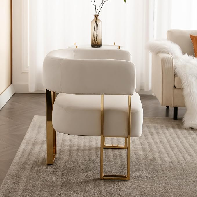 Modern Barrel Accent Chairs Set of 2, Living Room Side Chairs - Image 8