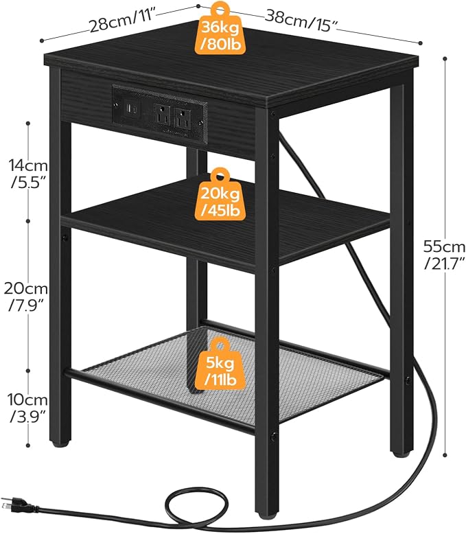 HOOBRO Side Tables Set of 2 - Image 3