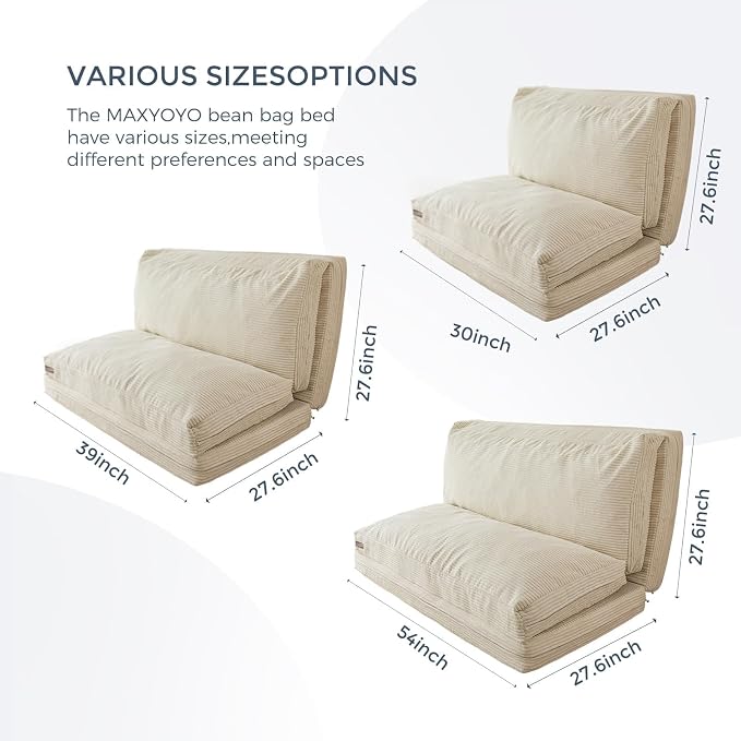 MAXYOYO Folding Sofa Bed, Floor Sofa Convertible Sleeper Chair - Image 2