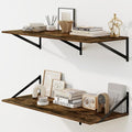 Fun Memories Floating Shelves for Wall, 12 Inch Deep Floating Shelves Set of 2 by FunMemories