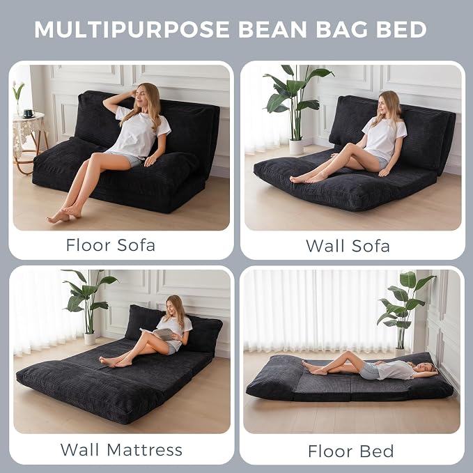 MAXYOYO Folding Sofa Bed, Extra Thick and Long Floor Sofa Convertible Sleeper - Image 3